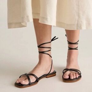 Quince Leather Wrap Sandals Size 7 NWT